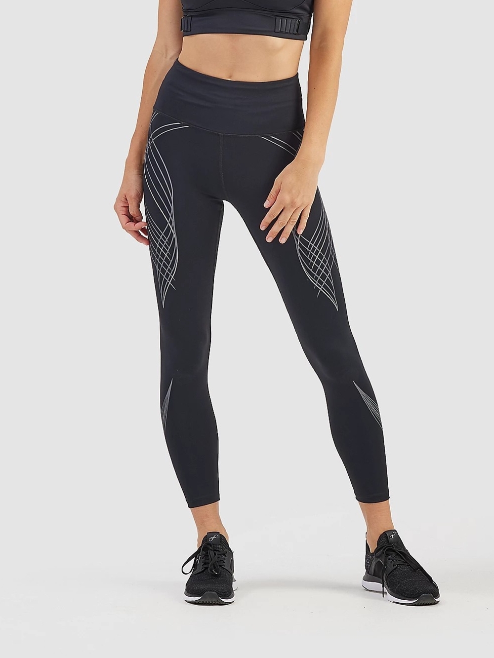 Freely New Black High-Rise Reflective Detail Leggings Size Xs